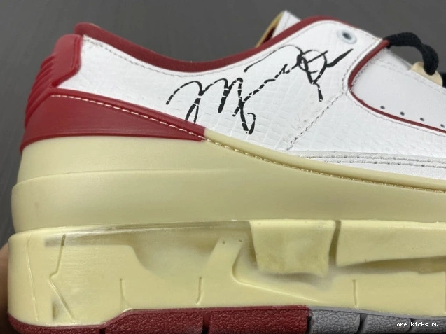 Rep Onekick Low DJ4375-106 Jordan White 2 SP Off-White Retro Red 0722